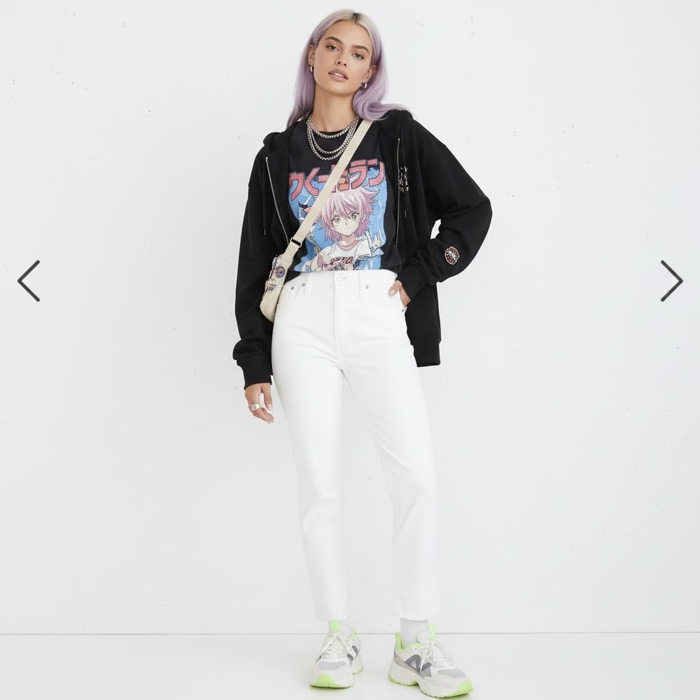 Madewell The Petite Curvy Perfect Vintage Jean in Tile White NE131